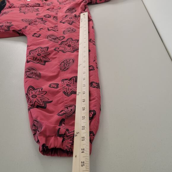 L.L. Bean Vintage Printed Anorak 1/4 Zip Pullover Hoodie Red Women's Size Medium - Picture 8 of 10